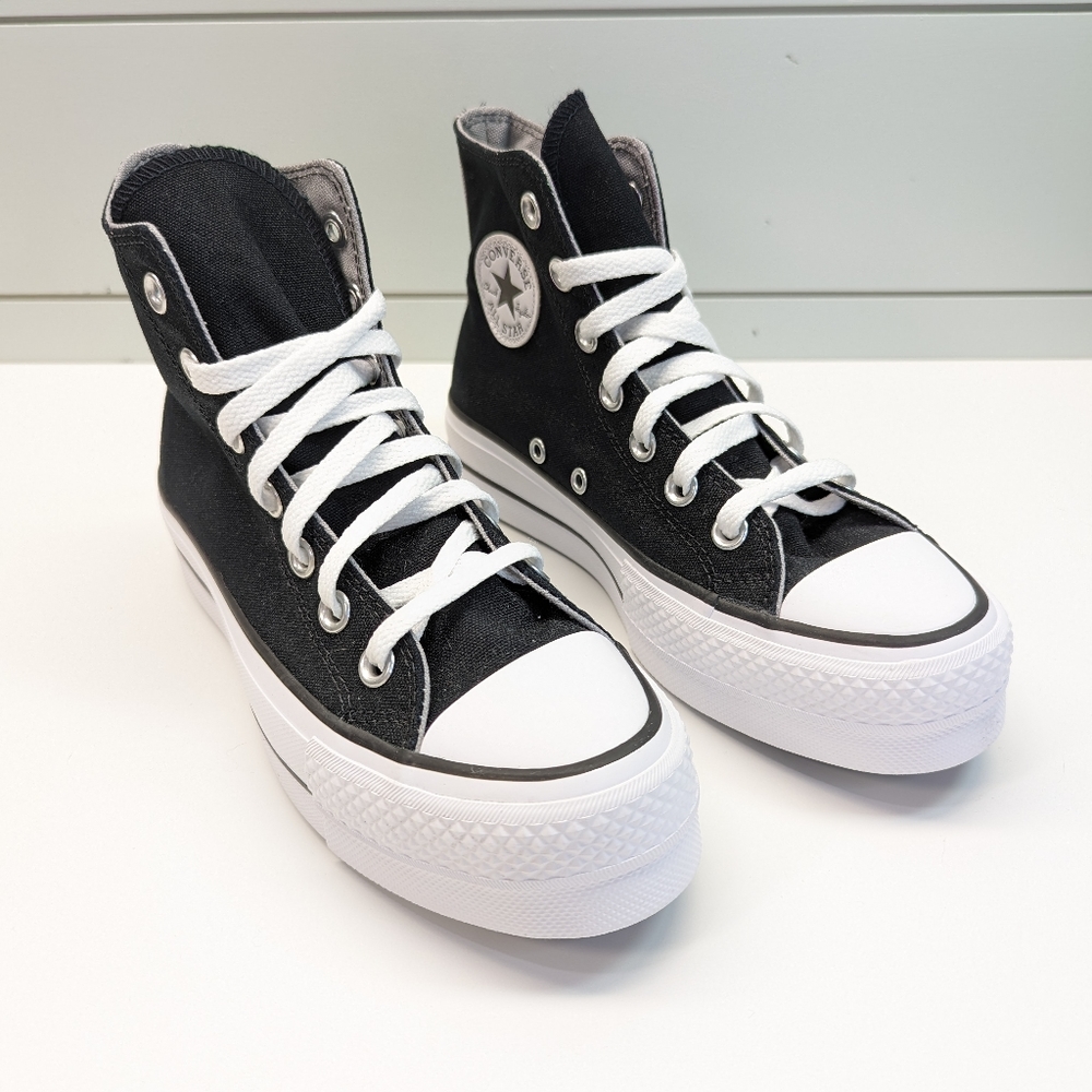 Converse CTAS By You Jos 1:9 Black Platform Canvas Sneakers size Women's 5.5 - Picture 3 of 9